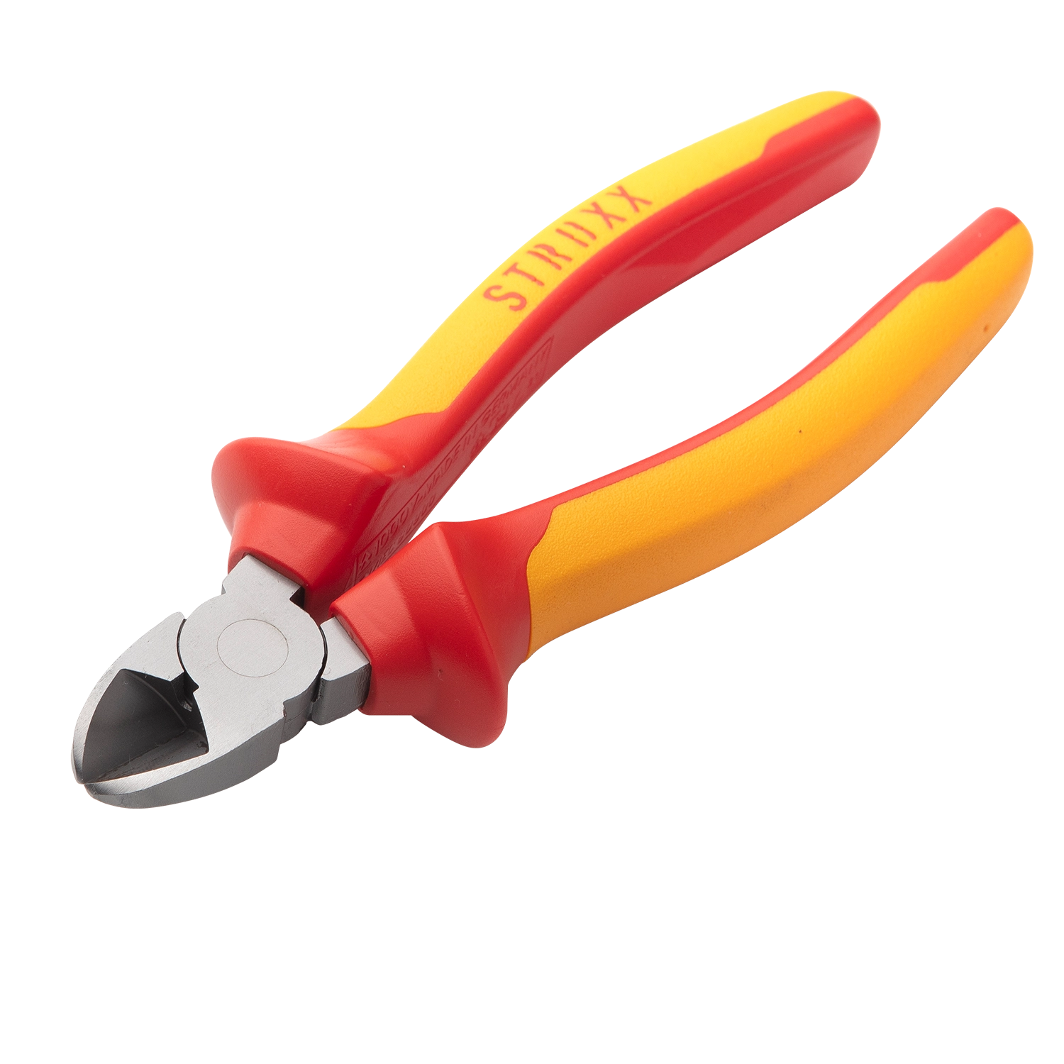 KNIPEX Zijkniptang VDE 1000V 160 mm - 160 mm VDE-gekeurde zijkniptang met rode en gele geïsoleerde handvatten en 1000V-markering.